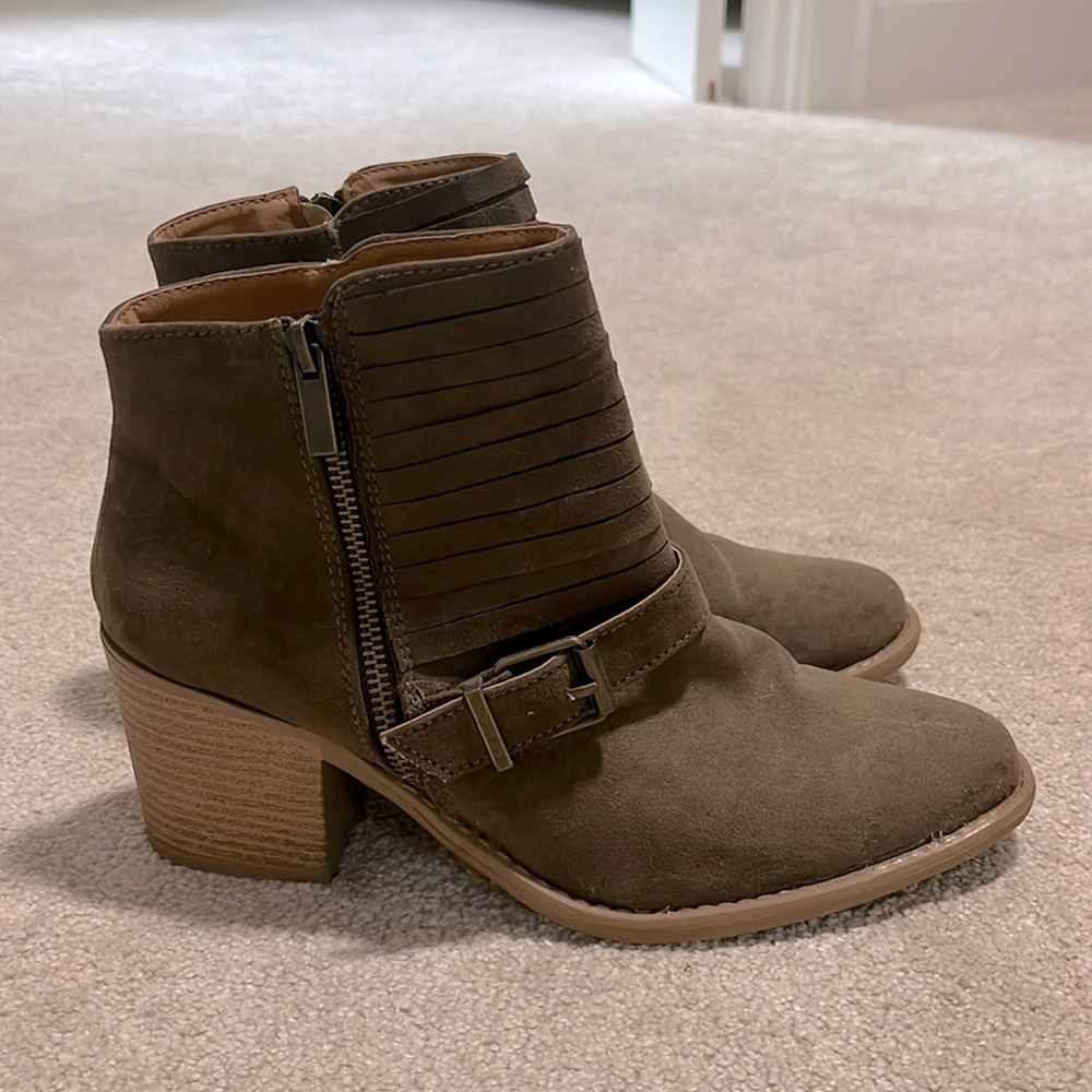 Olive Green Booties